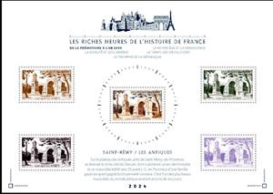 Booklet Pane, Design of Saint Remy Villa Ruins of 1957, France,  , Architecture