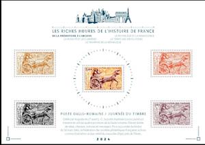 Booklet Pane, Gallo-Roman Post Design of 1963, France,  , Postal History