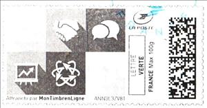 Stamp, Black Business Pictograms, France,  , Symbols