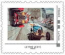 Stamp, Blue and Red Racing Cars, France,  , Motor Racing, Racing Cars
