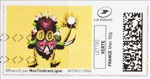 Stamp, Food Art 'Chouwie', France,  , Art, Food, Fruits and Berries, Vegetables