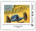 Painting of Blue Car speeding