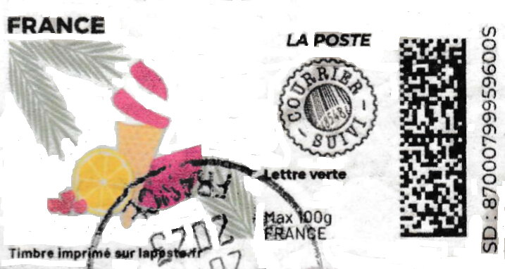 Summer. Ice Cream. Redesign no laposte logo courrier suivi