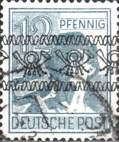 Posthorn Ribbon Overprint