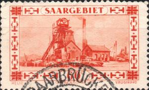 Stamp, Colliery shafthead, Germany, Saarland,  , Buildings, Industry, Landscapes, Mining
