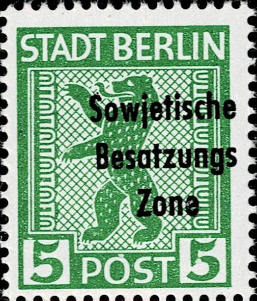 Overprint: Sowjetische Besatzungs Zone