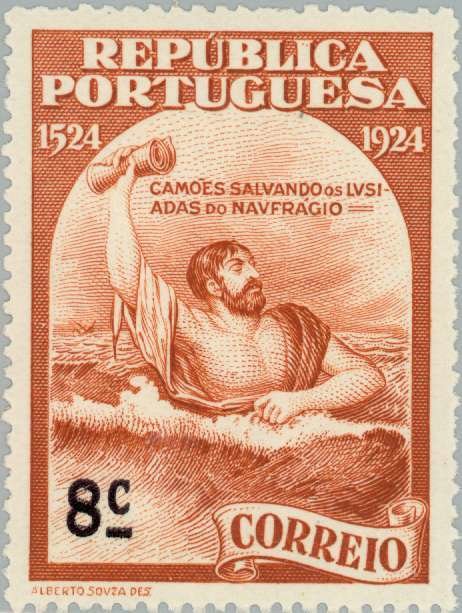 Camões saving «Os Lusíadas» from the shipwreck 