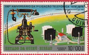 Stamp, Centenary of the 1st Phone Connection, Guinea-Bissau,  , Telecommunication, Telephones, Telephony
