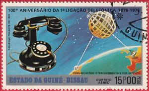 Stamp, Centenary of the 1st Phone Connection, Guinea-Bissau,  , Telecommunication, Telephones, Telephony