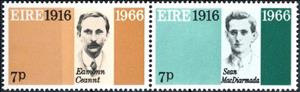 Se-tenant, Eamonn Ceannt and Sean MacDiarmada, Ireland,  , Commemoration, Famous People, Independency Activists, Uprising