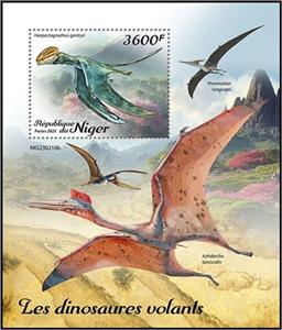 Souvenir Sheet, Harpactognathus gentryii, Niger,  , Animals (Fauna), Dinosaurs, Prehistoric Animals, Prehistory