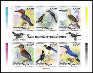 Mini Sheet, Kingfishers, Niger,  , Animals (Fauna), Birds, Kingfishers