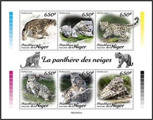 Mini Sheet, Snow Leopard, Niger,  , Animals (Fauna), Leopards, Mammals, Wild Cats