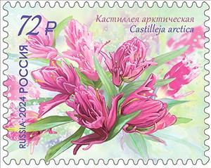 Stamp, Castilleja arctica, Russia,  , Anniversaries and Jubilees, Plants (Flora)
