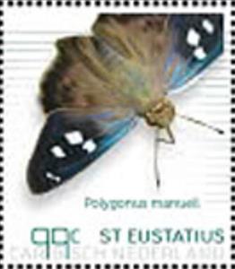 Stamp, Manuel's Skipper (Polygonus manueli), Saint Eustatius,  , Butterflies and Moths