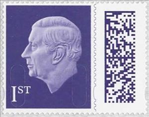 Stamp, King Charles III - Security code M23L MPIL, United Kingdom of Great Britain & Northern Ireland,  , Famous People, Heads of State, Kings, Royalty