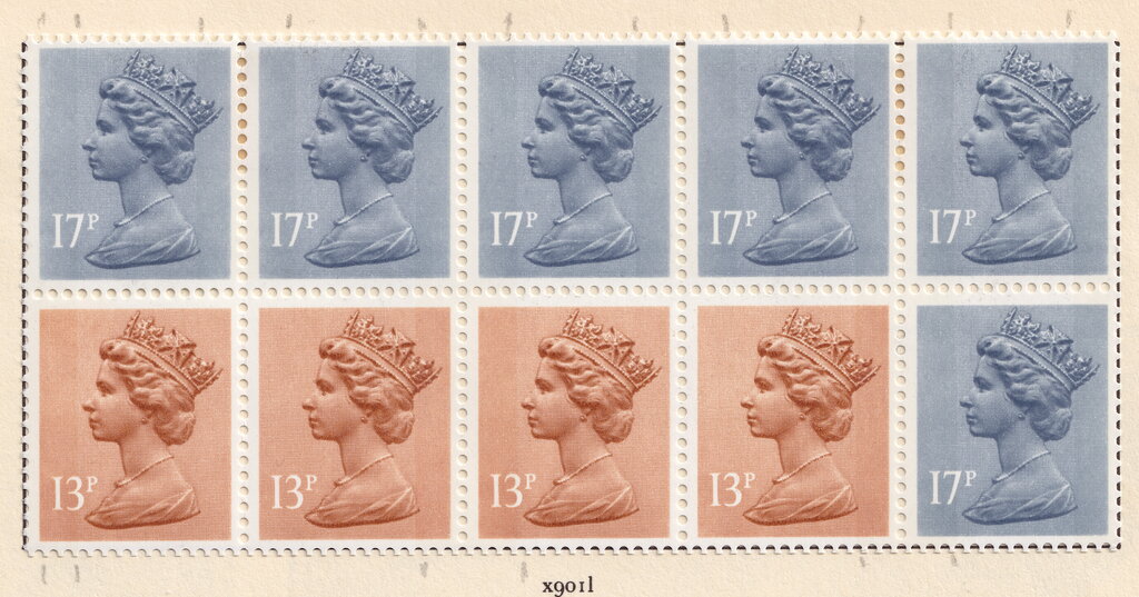 Queen Elizabeth II - Decimal Machin booklet pane