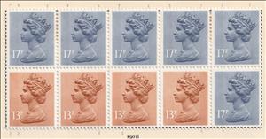 Booklet Pane, Queen Elizabeth II - Decimal Machin booklet pane, United Kingdom of Great Britain & Northern Ireland,  , Crowns and Coronets, Famous People, Heads of State, Queens, Royalty, Women