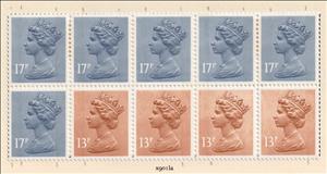 Booklet Pane, Queen Elizabeth II - Decimal Machin booklet pane, United Kingdom of Great Britain & Northern Ireland,  , Crowns and Coronets, Famous People, Heads of State, Queens, Royalty, Women