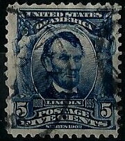 Stamp, Abraham Lincoln (1809-1865), 16th President of the U.S.A., United States of America,  , Authors, Famous People, Heads of State, Literary People (Poets and Writers), Literature, Men, Politicians, Государственный деятель