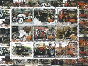 Mini Sheet, Antique Cars, Afghanistan,  , Automobile Industry, Cars