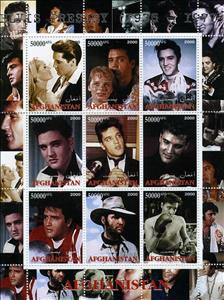 Mini Sheet, Elvis Presley, Afghanistan,  , Actors, Elvis Presley, Entertainers, Famous People, Musicians, Singers