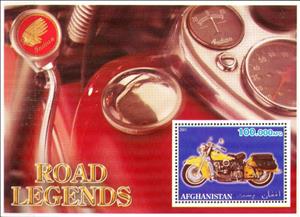 Souvenir Sheet, Road Legends, Afghanistan,  , Cars, Motorcycles