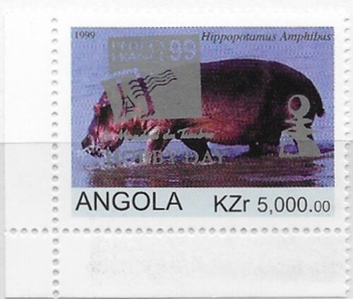 Flora and Fauna (Hippopotamus amphibus) Overprint