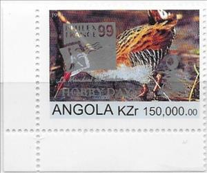 Stamp, Flora and Fauna Water Rail Overprint, Angola,  , Animals (Fauna), Birds