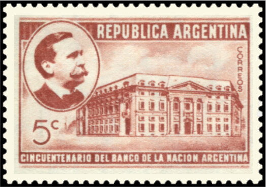 50th of Banco Nacion Argentina - C. Pellegtini (1846-1906)
