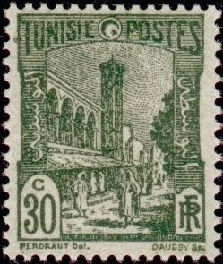 Stamp, Types of 1926-28, Tunisia,  