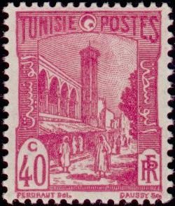 Stamp, Types of 1926-28, Tunisia,  