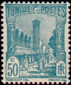 Stamp, Types of 1926-28, Tunisia,  