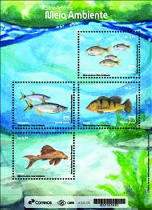 Souvenir Sheet, UPAEP 2024 : The Environment - Fishes, Brazil,  , Animals (Fauna), Environment Protection, Fishes, Sea Life, U.P.A.E.P.