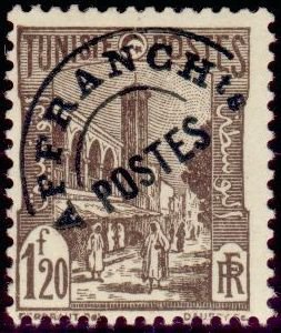 Stamp, Types of 1926-28, Tunisia,  , Mosque
