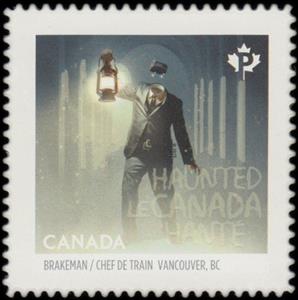 Stamp, Headless Brakemen from Vancouver’s Gastown, Canada,  , Lamps and Candles, Mythology