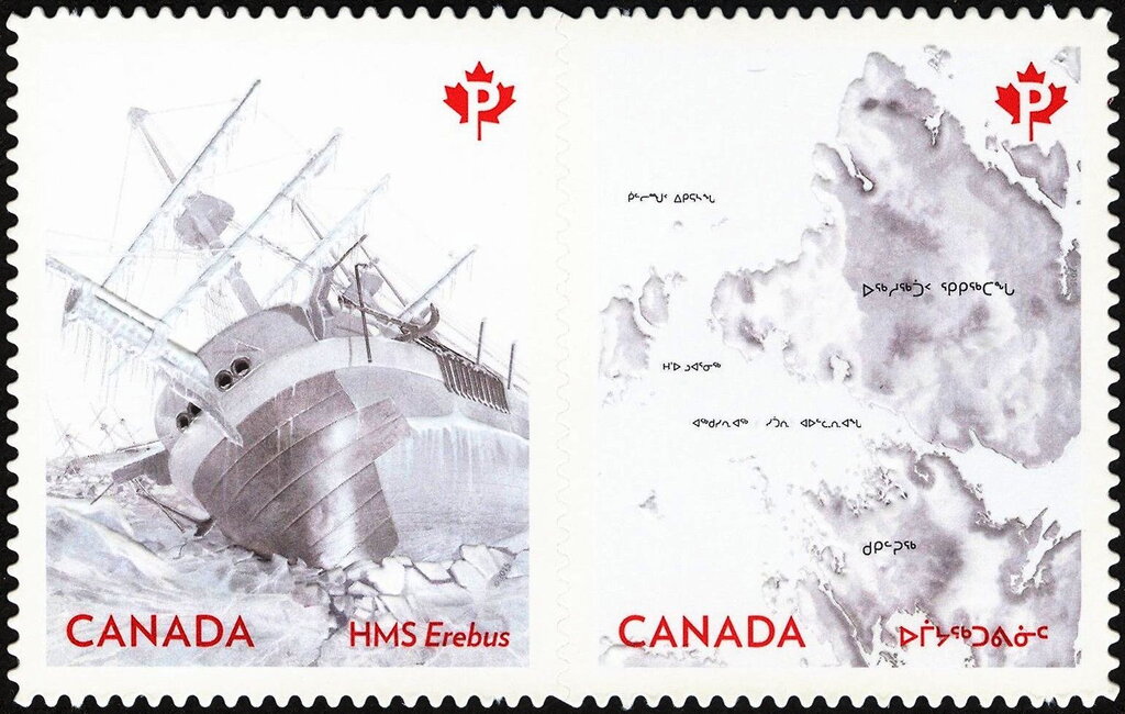HMS Erebus & Map Pair