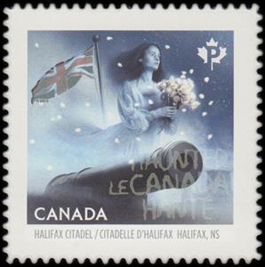 Stamp, The Grey Lady of the Citadel (Halifax, Nova Scotia)., Canada,  , Flags, Mythology