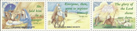 Canadian Bible Society. She laid him in a manger. Everyone.