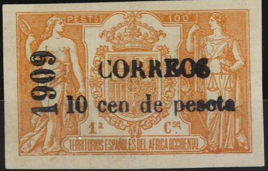 Revenue stamp overprinted 1909