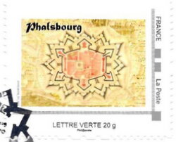Stamp, 150 years Phalsbourg, France,  , Castles