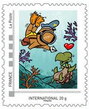 Gouzou delivering mail scuba diving