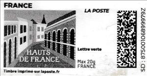 Stamp, Hauts de France. redesign without laposte logo in black, France,  , Townscapes / City Views