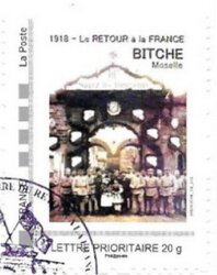 Stamp, Return to France in 1918, Bitche Moselle, France,  , Anniversaries and Jubilees, Army, First World War, Military Forces, Military Officers