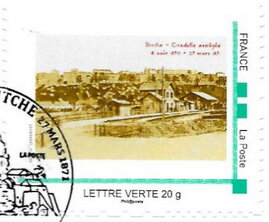 Stamp, Siege of Bitche Citadelle 8 August 1970 to 27 March 1871, France,  , Fortresses / Strongholds