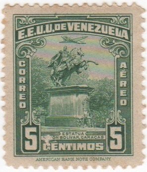 Stamp, 110 Anniversary of the death of Simón Bolívar, Venezuela,  