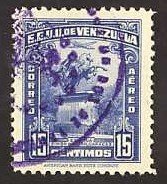 Stamp, Statue of Simon Boĺıvar, Venezuela,  