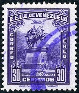 Stamp, 110 Anniversary of the death of Simón Bolívar, Venezuela,  