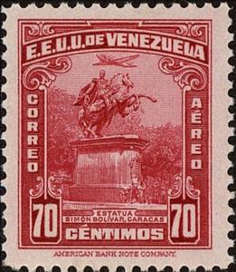 Stamp, 110 Anniversary of the death of Simón Bolívar, Venezuela,  
