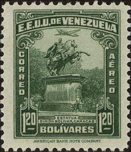 Stamp, 110 Anniversary of the death of Simón Bolívar, Venezuela,  